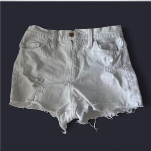 Universal Thread White High Rise Distressed Jean Shorts